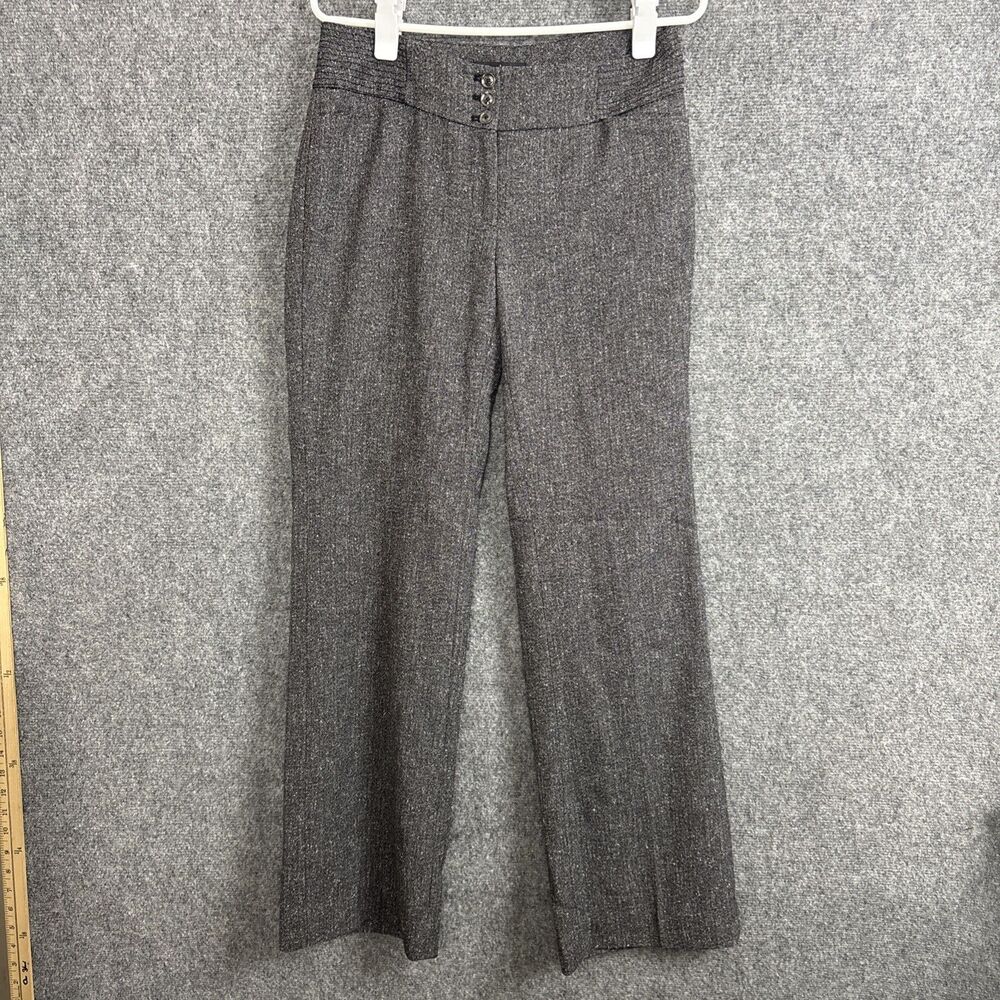 White House Black Market Legacy Modern Boot Dress Pants Womens Size 4 Gray Lined